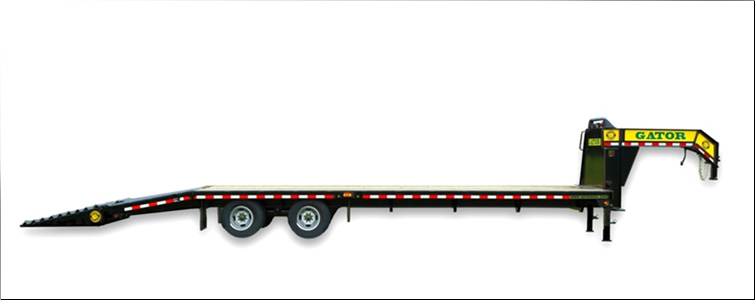 Gooseneck Flat Bed Equipment Trailer | 20 Foot + 5 Foot Flat Bed Gooseneck Equipment Trailer For Sale   Campbell County, Tennessee